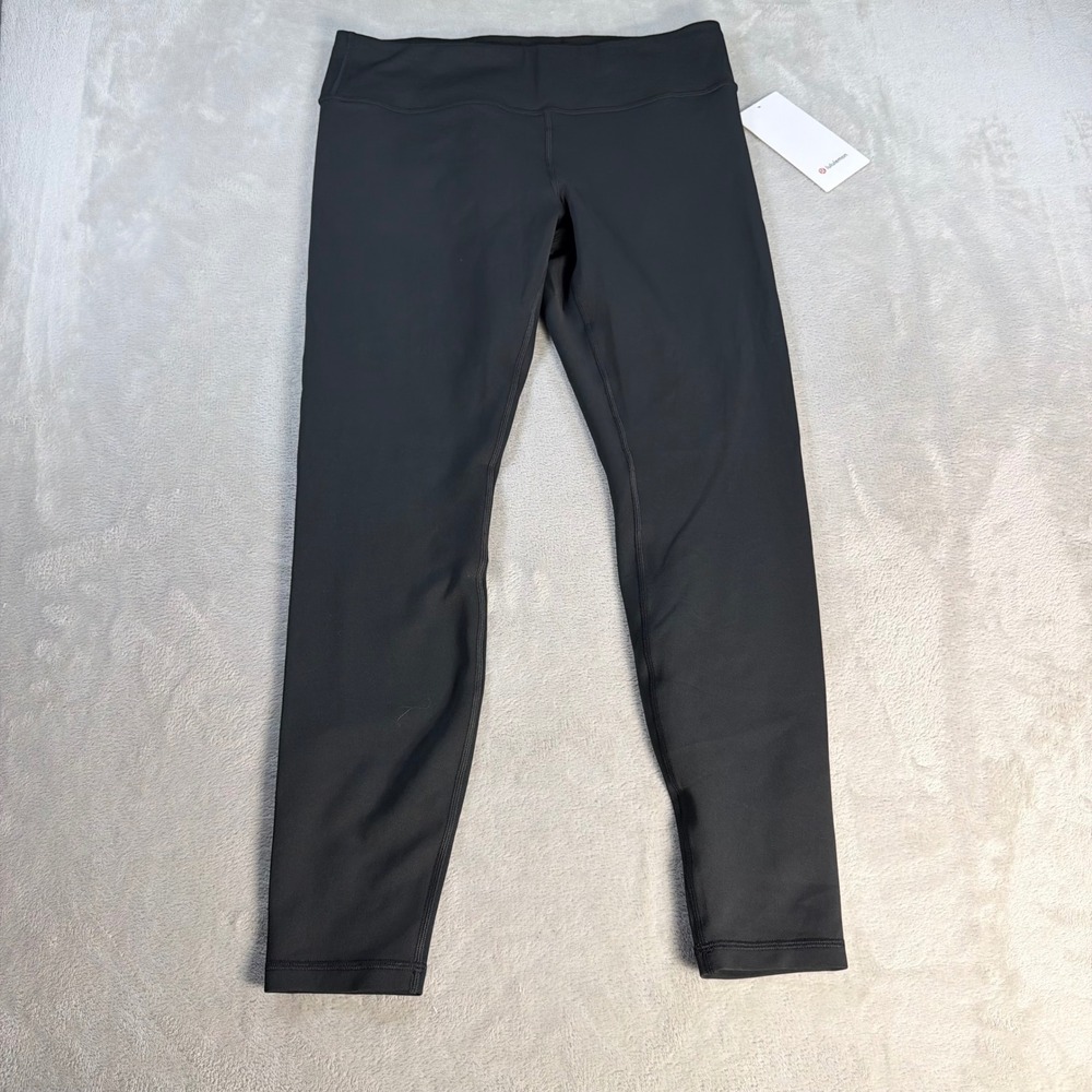 Lululemon Thermal High-Rise Running Tight 28 Womens 14 Black Brushed Leggings